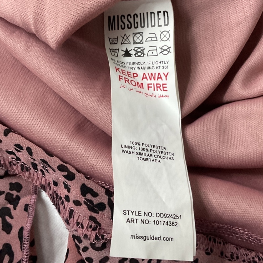 Missguided Pink Animal Print Long Sleeve Dress - Picture 11 of 12